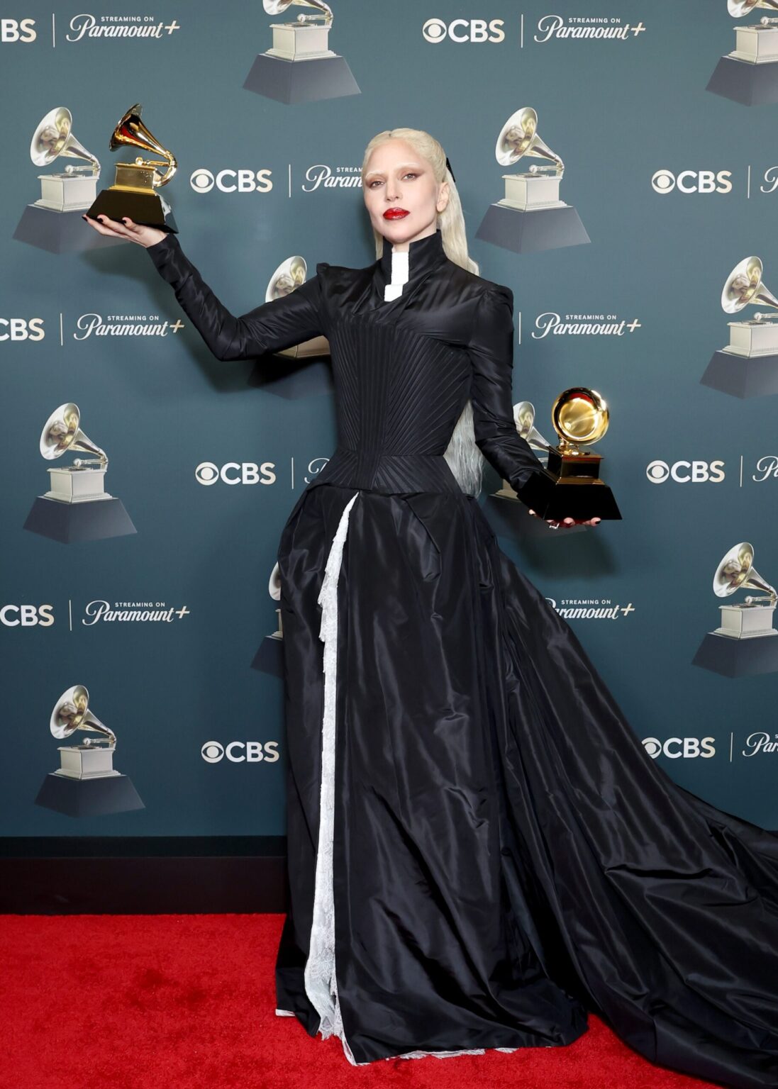 LOS ANGELES, CALIFORNIA - FEBRUARY 01: Lady Gaga, winner of the Best Pop Vocal Album for ìMAYHEMî and Best Dance Pop Recording for "Abracadabra", poses in the press room during the 68th GRAMMY Awards at Crypto.com Arena on February 01, 2026 in Los Angeles, California. (Photo by Leon Bennett/Getty Images for The Recording Academy)