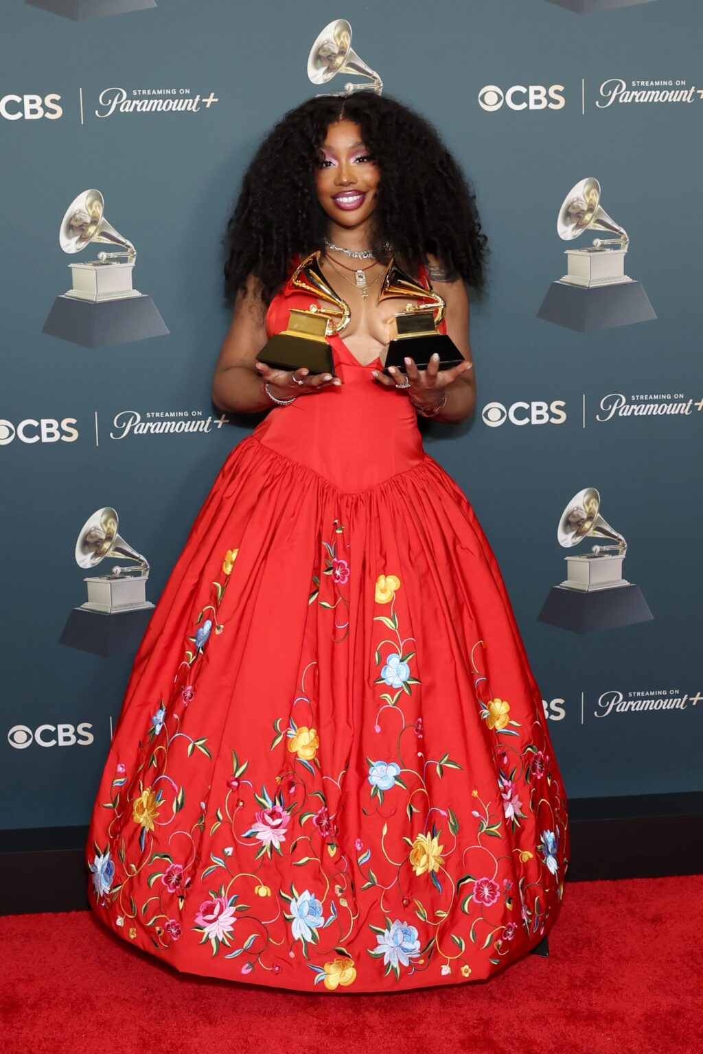 LOS ANGELES, CALIFORNIA - FEBRUARY 01: SZA, winner of the Record of the Year and Best Melodic Rap Performance for "Luther", poses in the press room during the 68th GRAMMY Awards at Crypto.com Arena on February 01, 2026 in Los Angeles, California. (Photo by Leon Bennett/Getty Images for The Recording Academy)