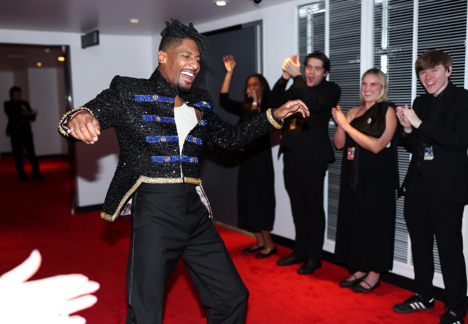 LOS ANGELES, CALIFORNIA - FEBRUARY 01: Jon Batiste attends the 68th GRAMMY Awards at Crypto.com Arena on February 01, 2026 in Los Angeles, California. (Photo by Matt Winkelmeyer/Getty Images for The Recording Academy)