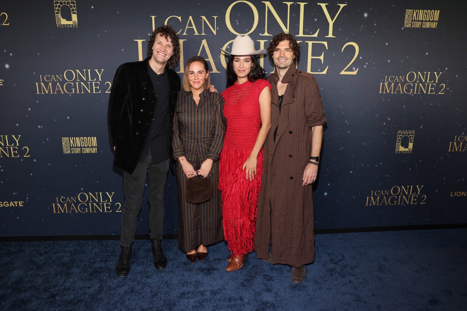 NASHVILLE, TENNESSEE - FEBRUARY 12: (L-R) Luke Smallbone, Courtney Smallbone, Moriah Smallbone and Joel Smallbone attend the 'I Can Only Imagine 2" Nashville Premiere at Belmont University on February 12, 2026 in Nashville, Tennessee. (Photo by Terry Wyatt/Getty Images for Lionsgate)