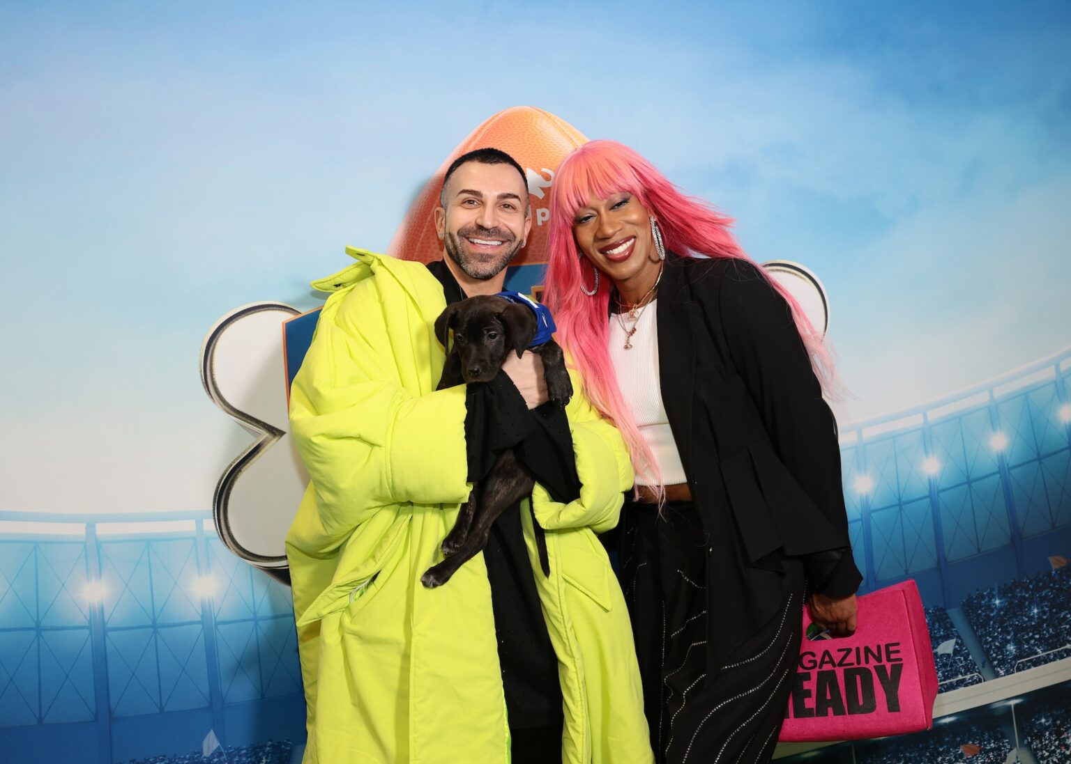 NEW YORK, NEW YORK - FEBRUARY 03: (L-R) Phillip Salem and Mila Jam attend Puppy Bowl XXII Press Event on February 03, 2026 in New York City. (Photo by Dimitrios Kambouris/Getty Images for Warner Bros. Discovery)