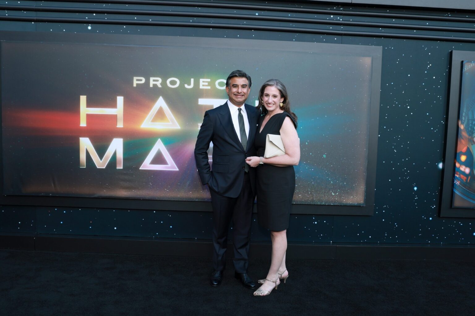 NEW YORK, NEW YORK - MARCH 18: Aditya Sood (L) attends the "Project Hail Mary" New York Premiere at Josie Robertson Plaza at Lincoln Center on March 18, 2026 in New York City. (Photo by Jason Mendez/Getty Images for Amazon MGM Studios)
