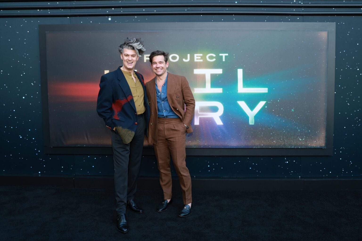 NEW YORK, NEW YORK - MARCH 18: (L-R) James Ortiz and Jason Ralph attend the "Project Hail Mary" New York Premiere at Josie Robertson Plaza at Lincoln Center on March 18, 2026 in New York City. (Photo by Jason Mendez/Getty Images for Amazon MGM Studios)