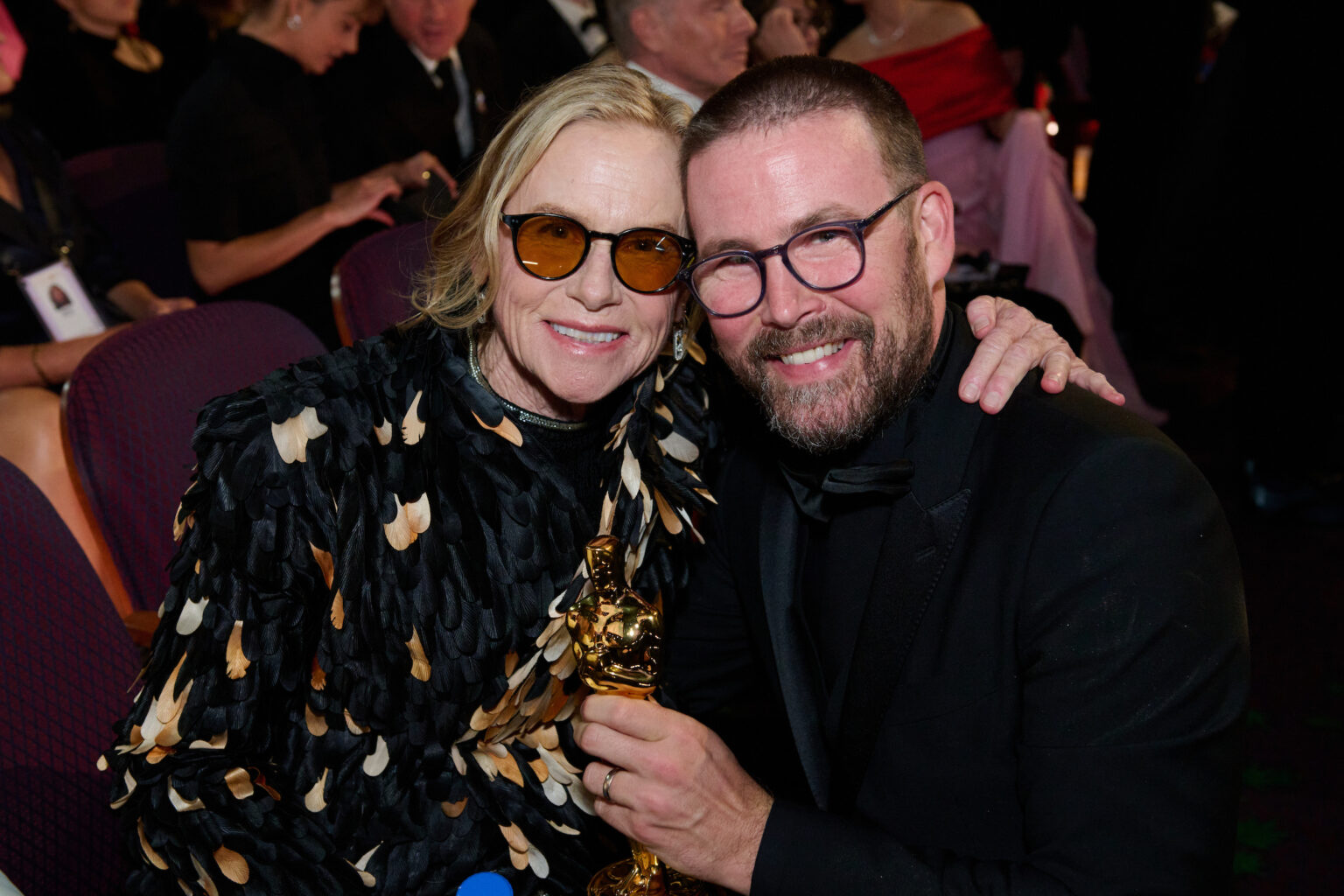 Amy Madigan with her Oscar® for Actress in a Supporting Role during the 98th Oscars® at the Dolby® Theatre at Ovation Hollywood on Sunday, March 15, 2026.