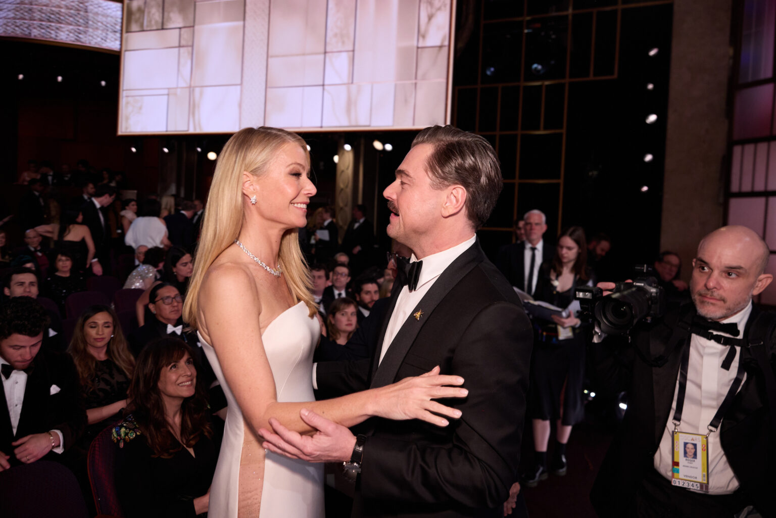 Gwyneth Paltrow and Leonardo DiCaprio in the audience during the 98th Oscars® at the Dolby Theatre at Ovation Hollywood in Los Angeles, CA, on Sunday, March 15, 2026.