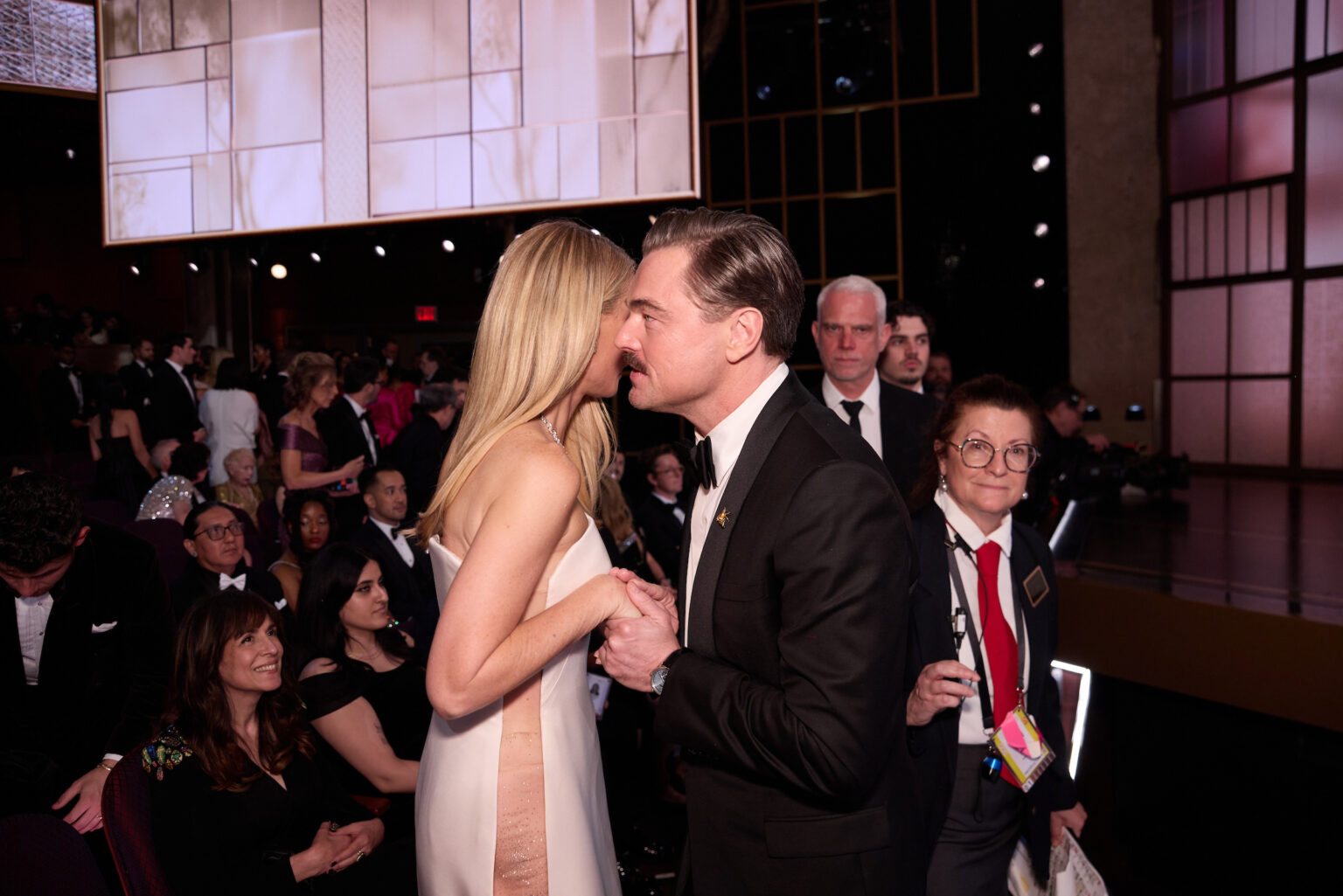 Gwyneth Paltrow and Leonardo DiCaprio in the audience during the 98th Oscars® at the Dolby Theatre at Ovation Hollywood in Los Angeles, CA, on Sunday, March 15, 2026.