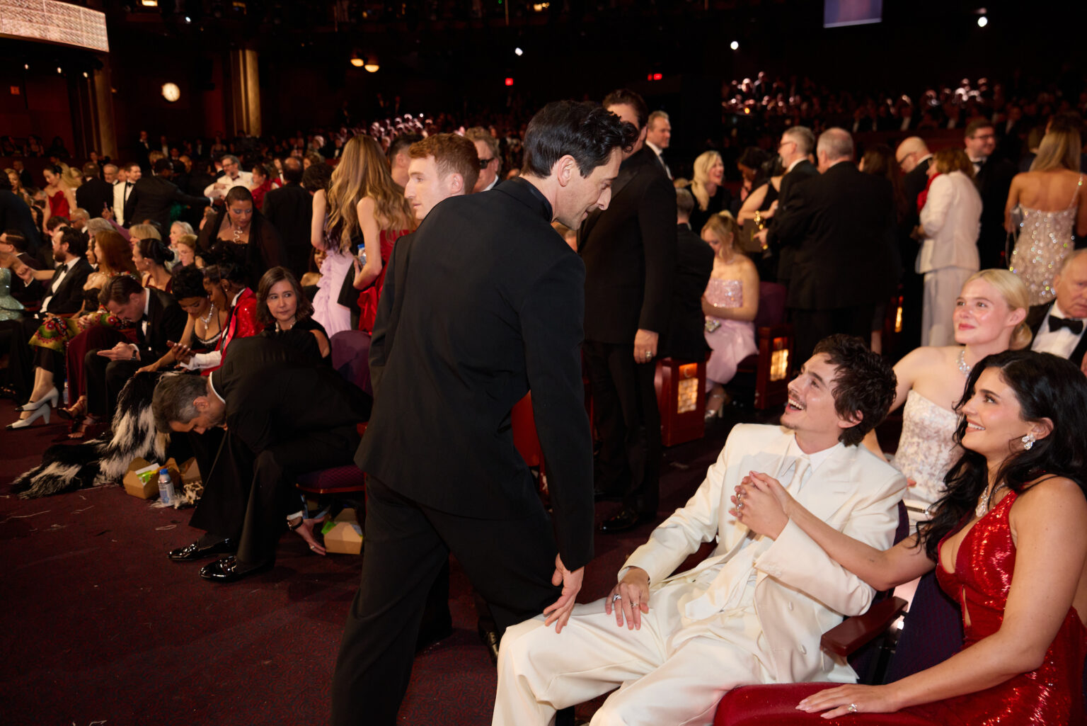 Adrien Brody and Timothée Chalamet in the audience during the 98th Oscars® at the Dolby Theatre at Ovation Hollywood in Los Angeles, CA, on Sunday, March 15, 2026.