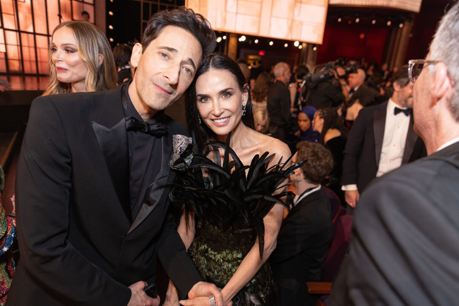 Adrien Brody and Demi Moore attend the 98th Oscars® at the Dolby® Theatre at Ovation Hollywood on Sunday, March 15, 2026.