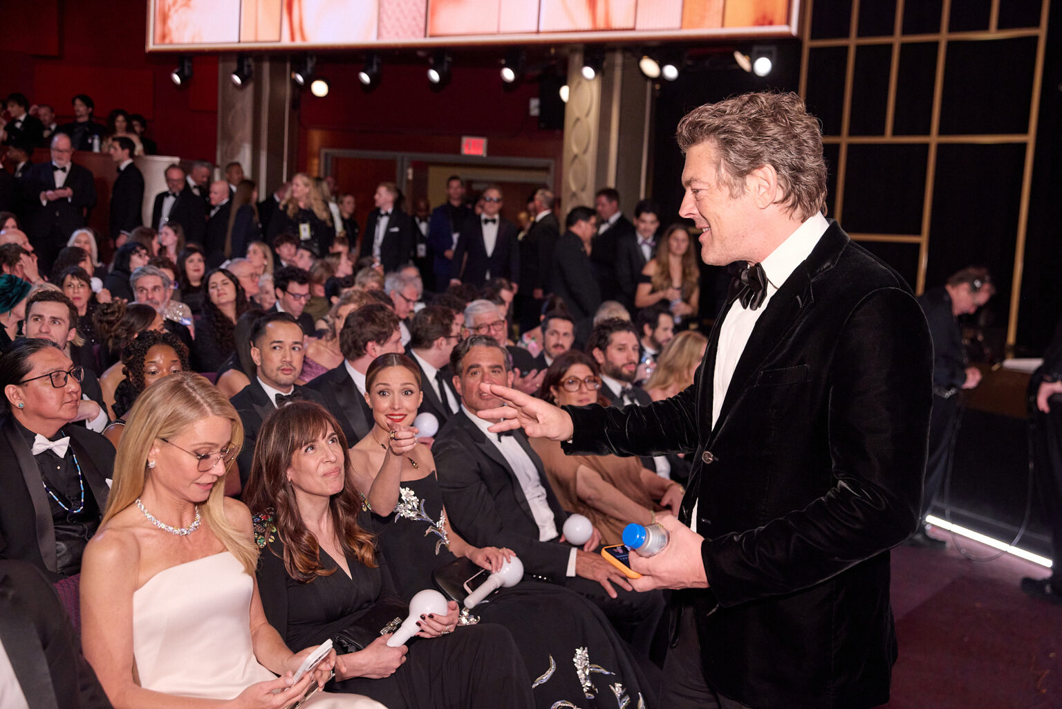 Gwyneth Paltrow and Rose Byrne in the audience during the 98th Oscars® at the Dolby® Theatre at Ovation Hollywood on Sunday, March 15, 2026.