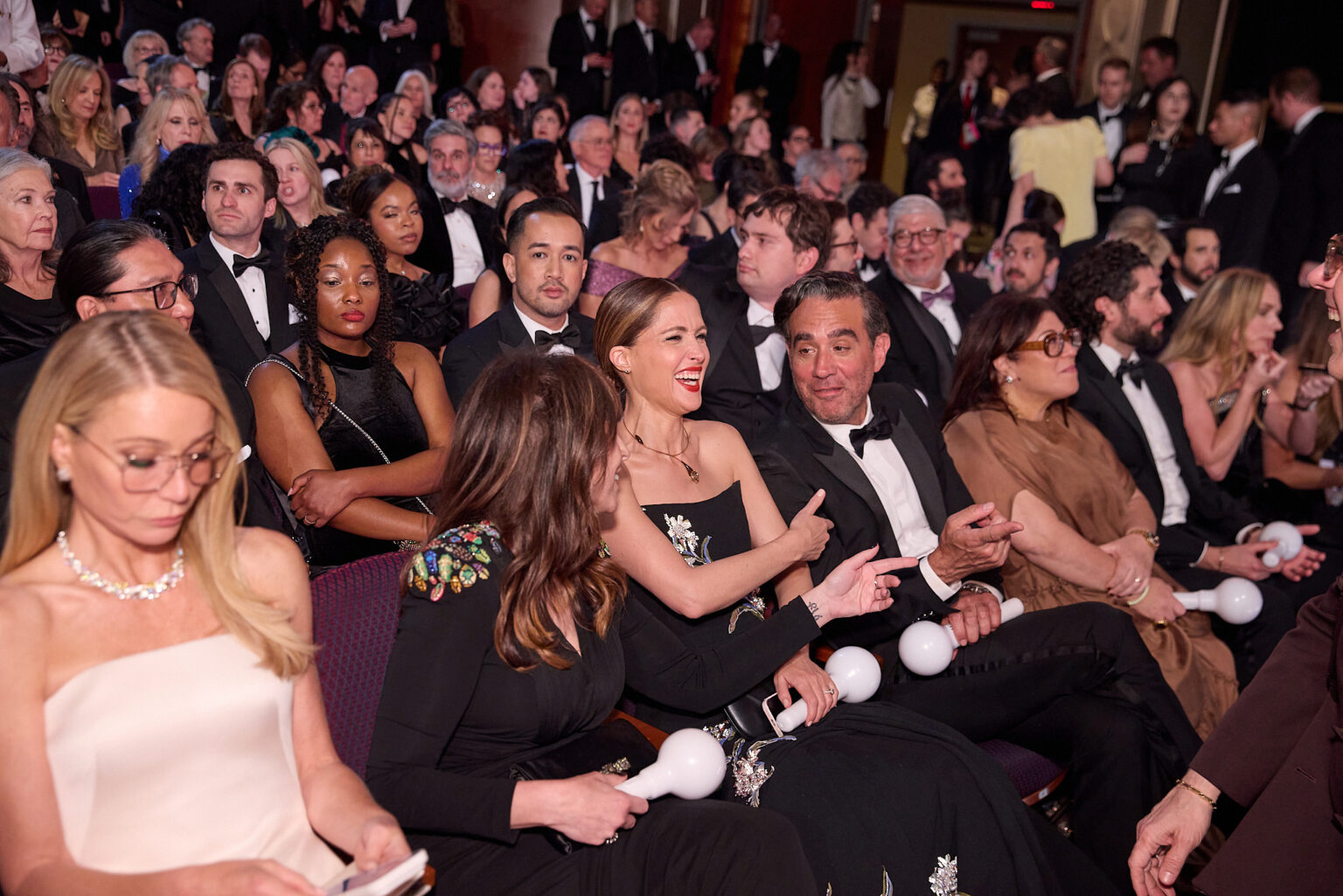 Gwyneth Paltrow and Rose Byrne in the audience during the 98th Oscars® at the Dolby® Theatre at Ovation Hollywood on Sunday, March 15, 2026.