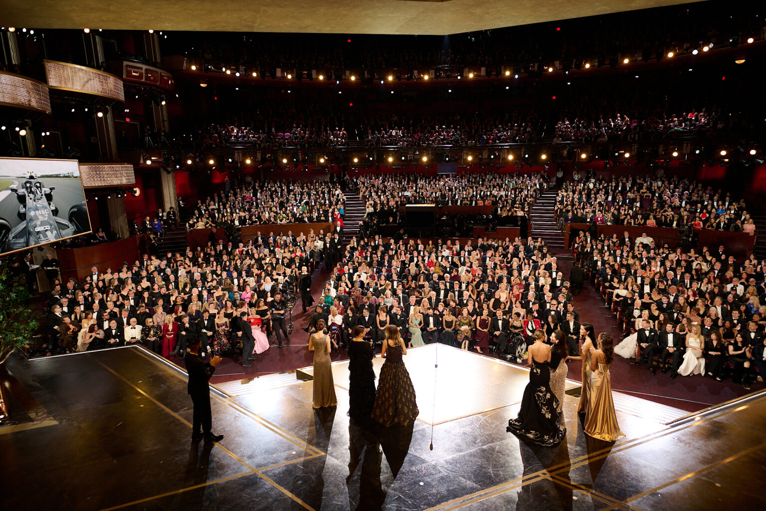 Melissa McCarthy, Rose Byrne, Kristen Wiig, Maya Rudolph, and Ellie Kemper present the Oscar® for Original Score during the 98th Oscars® at the Dolby® Theatre at Ovation Hollywood on Sunday, March 15, 2026.