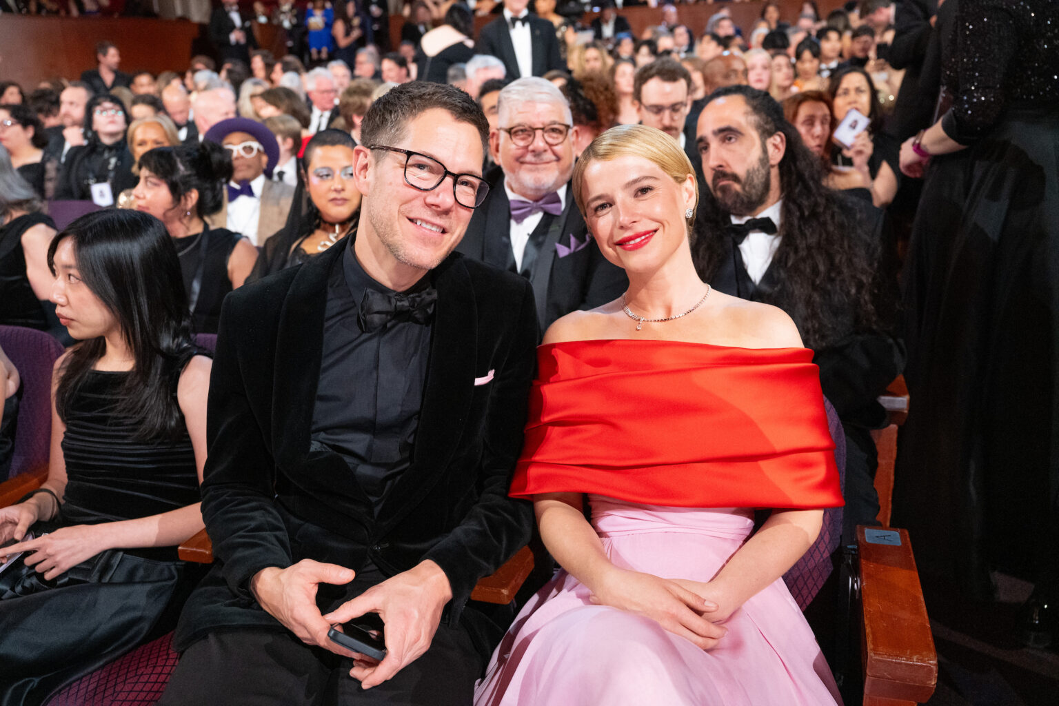 Freddie Sorensen and Jessie Buckley attend the 98th Oscars® at the Dolby Theatre at Ovation Hollywood in Los Angeles, CA, on Sunday, March 15, 2026.