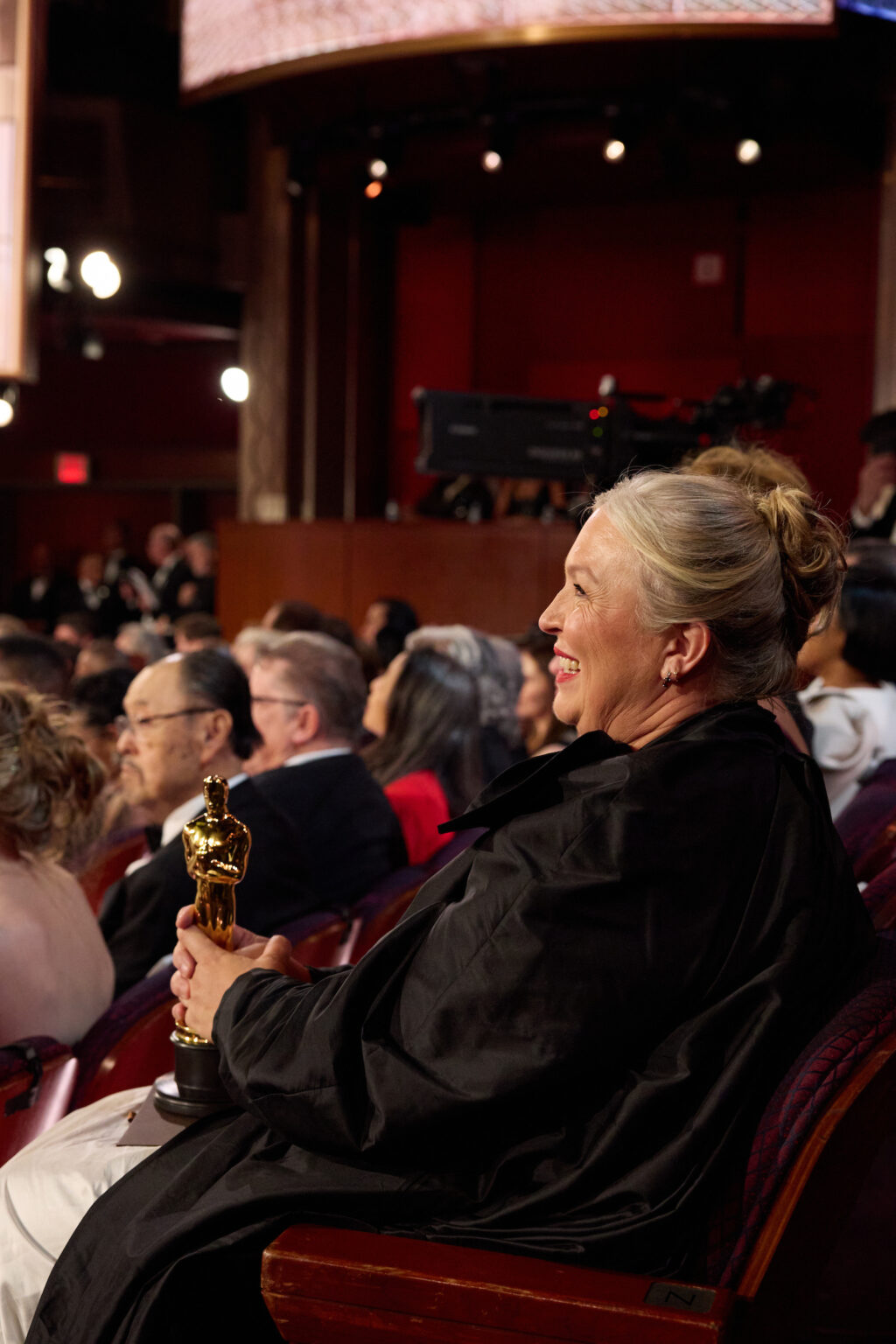 Kate Hawley smiles during the 98th Oscars® at the Dolby® Theatre at Ovation Hollywood on Sunday, March 15, 2026.