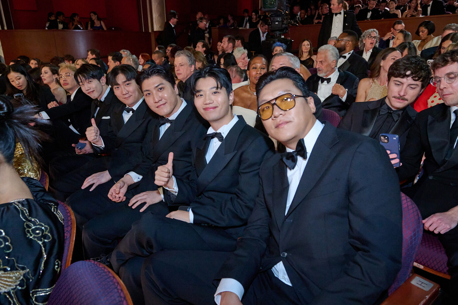 Yu Han Lee, Joong Gyu Kwak, Hee Dong Nam in the audience at the during the 98th Oscars® at the Dolby® Theatre at Ovation Hollywood on Sunday, March 15, 2026.