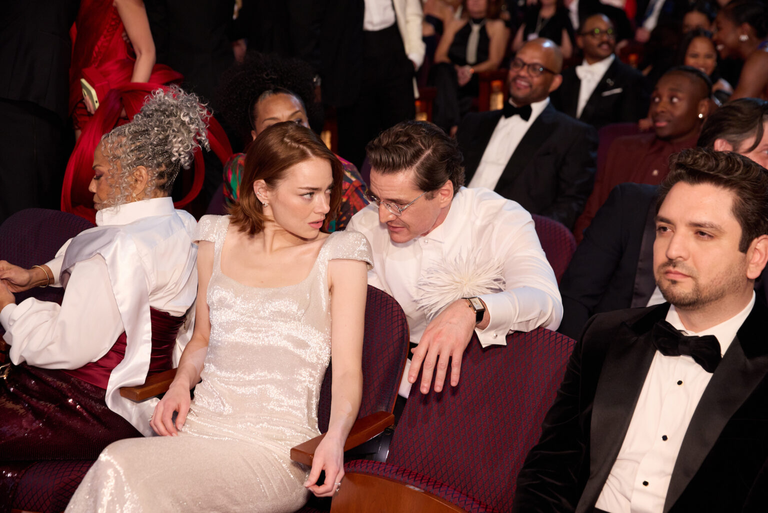 Emma Stone and Pedro Pascal during the live 98th Oscars® at the Dolby Theatre at Ovation Hollywood in Los Angeles, CA, on Sunday, March 15, 2026.