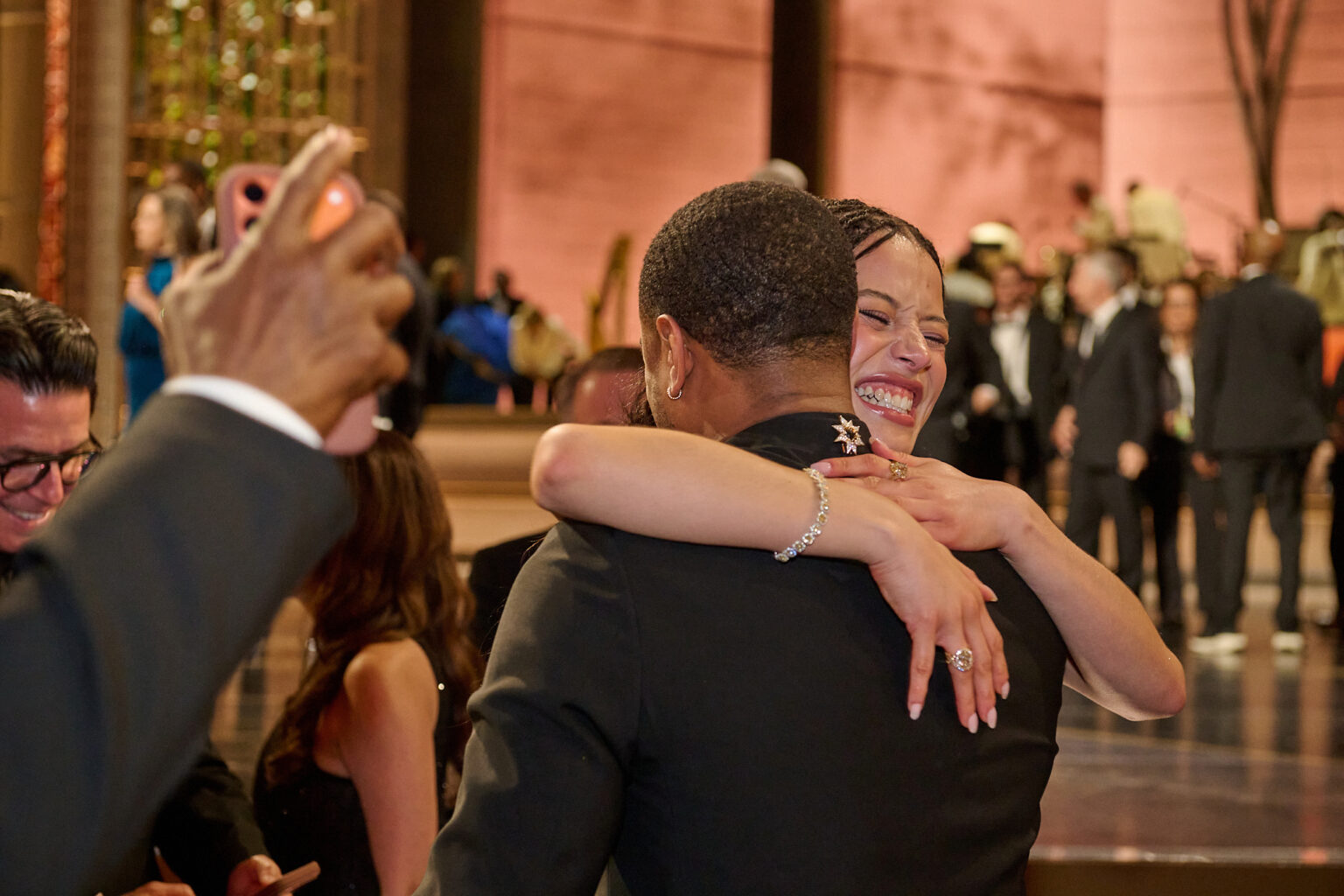 Michael B. Jordan and Chase Infiniti during the 98th Oscars® at the Dolby® Theatre at Ovation Hollywood on Sunday, March 15, 2026.