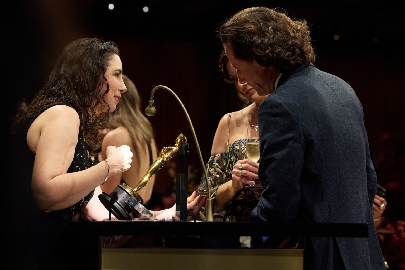 Conall Jones has their Oscar® engraved at the Governors Ball following the 98th Oscars® at the Dolby Theatre at Ovation Hollywood in Los Angeles, CA, on Sunday, March 15, 2026.