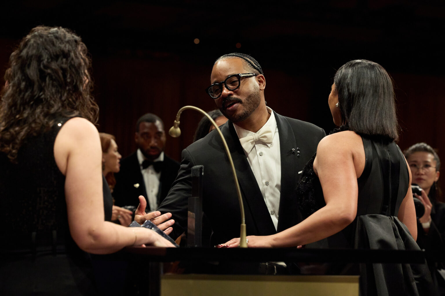 Ryan Coogler and Zinzi Coogler wait to have their Oscar® engraved at the Governors Ball following the 98th Oscars® at the Dolby Theatre at Ovation Hollywood in Los Angeles, CA, on Sunday, March 15, 2026.