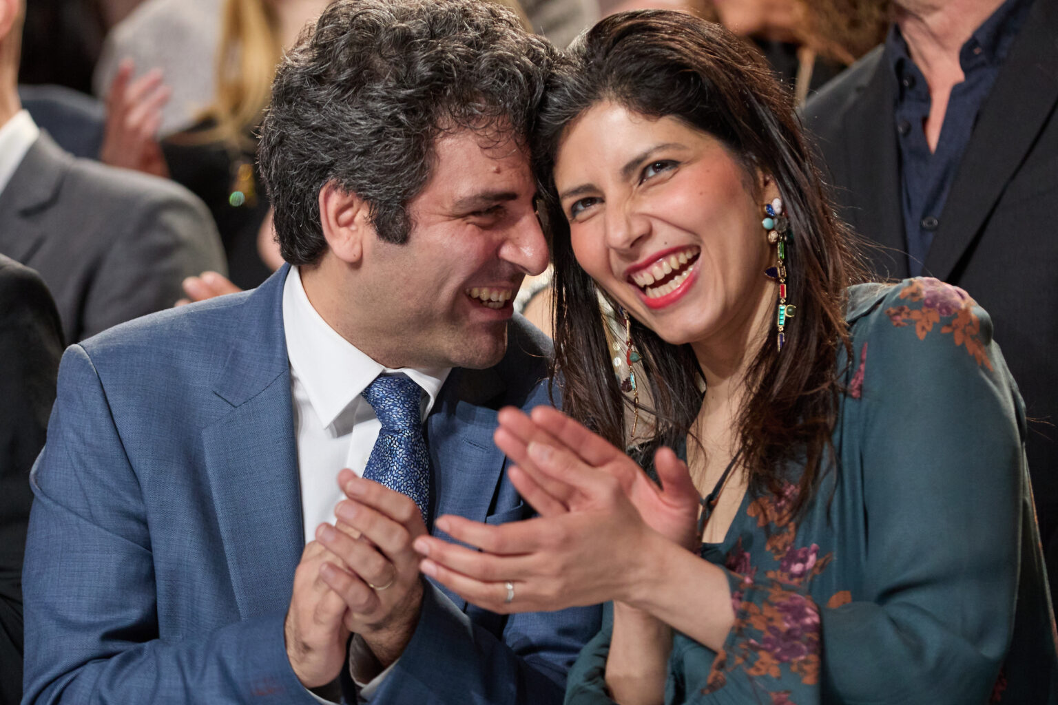 Mohammadreza Eying and Sara Khaki at the Oscar Nominee Luncheon held in the International Ballroom at the Beverly Hilton on Tuesday, February 10, 2026.