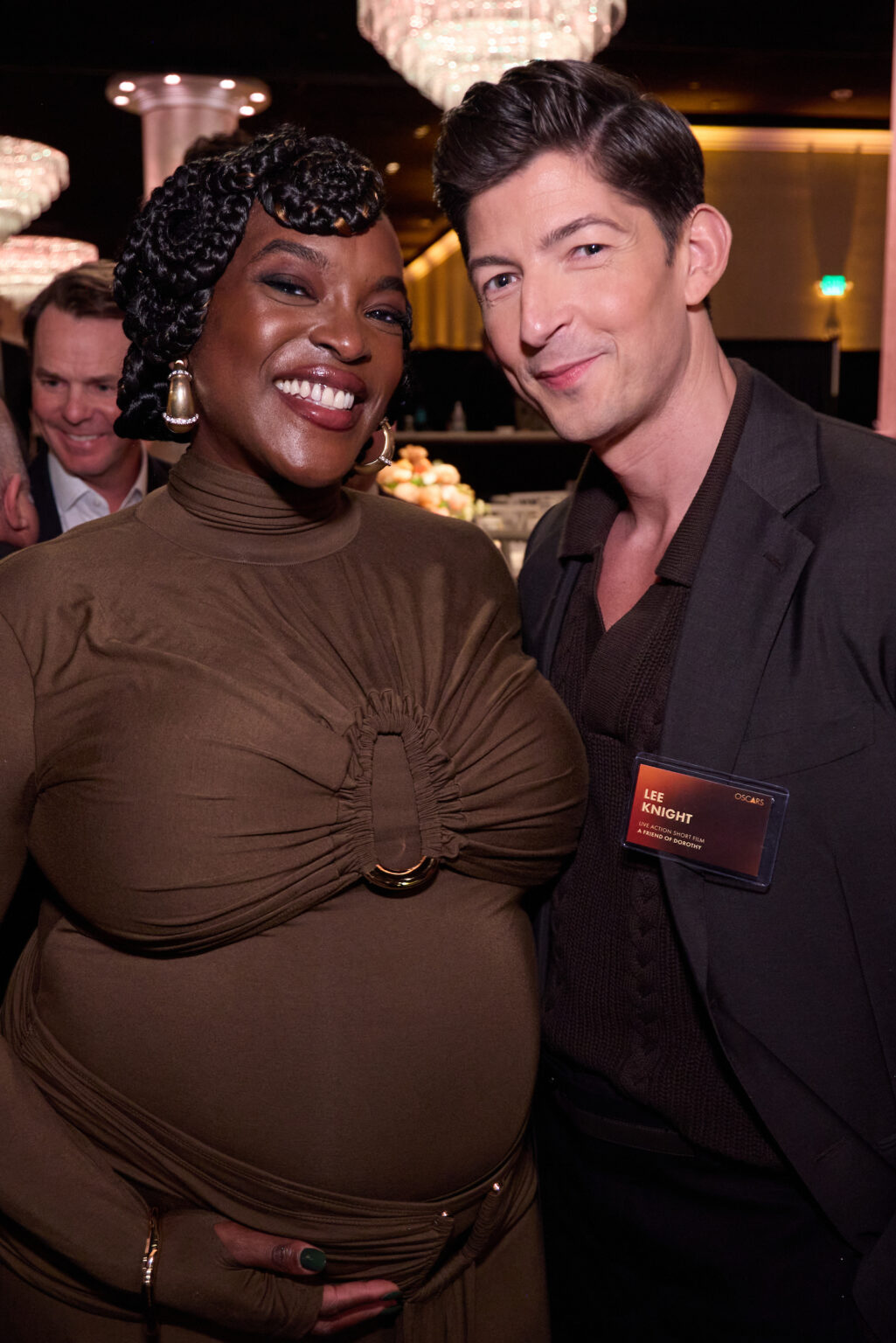 Wunmi Mosaku and Lee Knight at the Oscar Nominee Luncheon held in the International Ballroom at the Beverly Hilton on Tuesday, February 10, 2026.