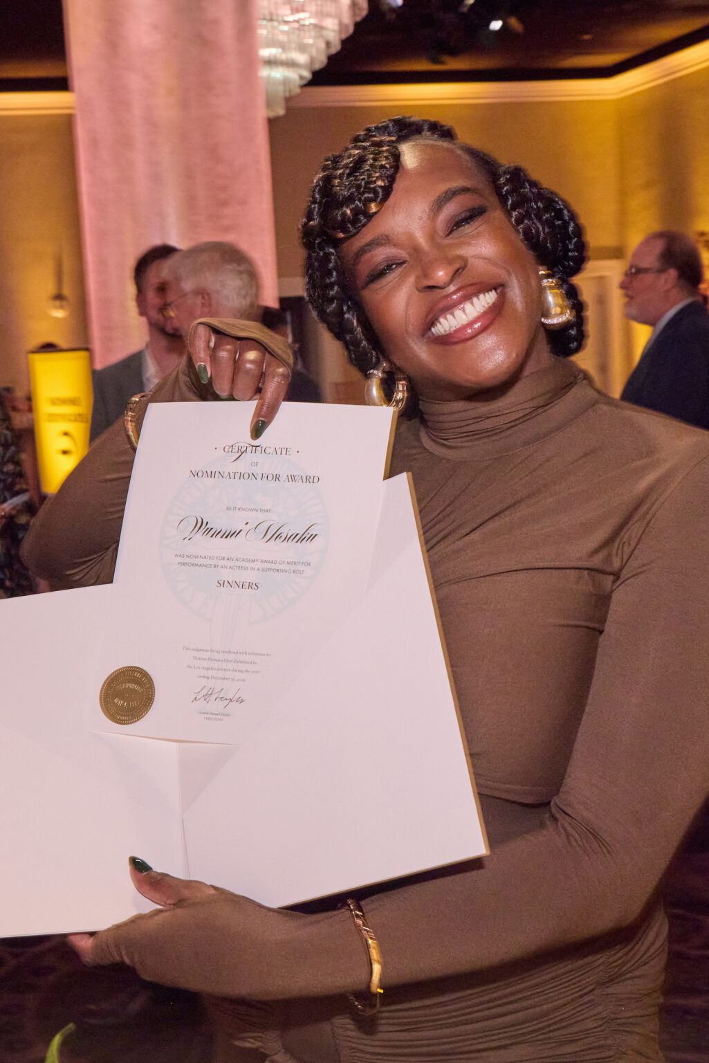 Wunmi Mosaku at the Oscar Nominee Luncheon held in the International Ballroom at the Beverly Hilton on Tuesday, February 10, 2026.