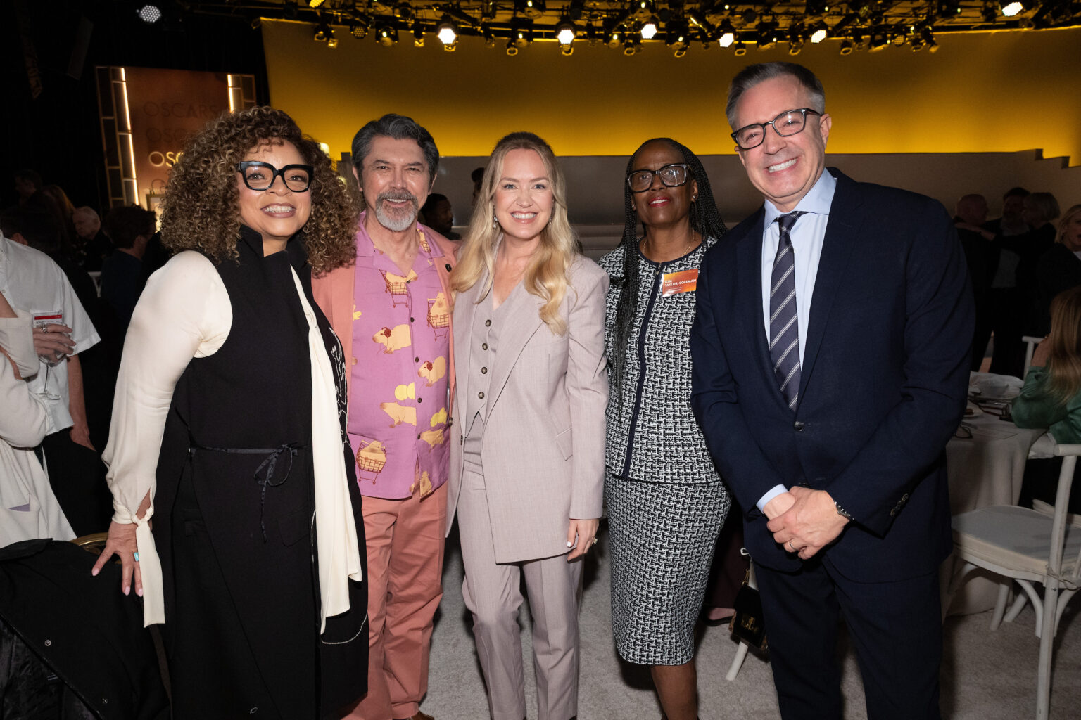 Ruth E. Carter, Lou Diamond Phillips, Academy President Lynette Howell Taylor, Kim Taylor-Coleman and Academy CEO Bill Kramer at the Oscar Nominee Luncheon held in the International Ballroom at the Beverly Hilton on Tuesday, February 10, 2026.