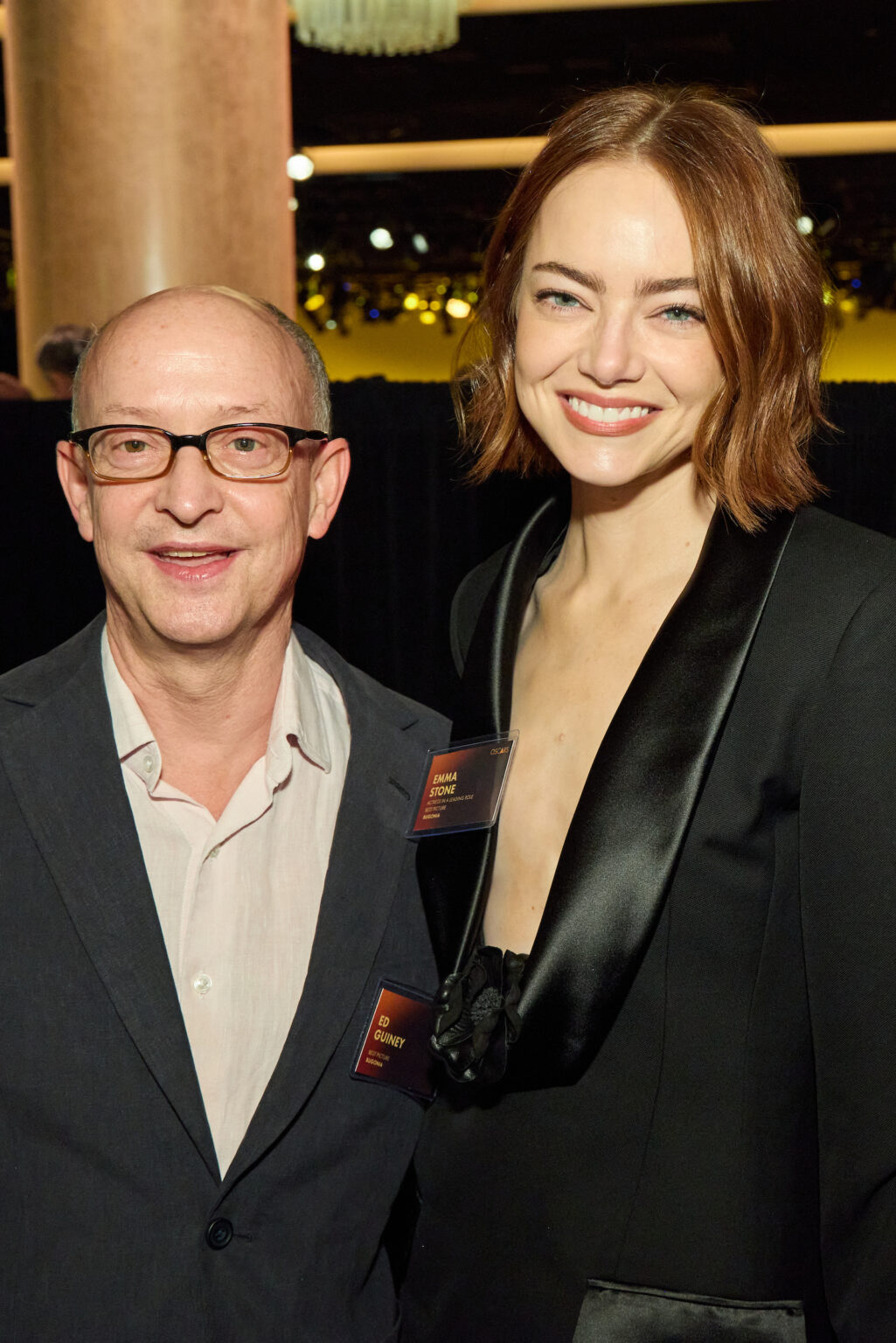 Ed Guiney and Emma Stone at the Oscar Nominee Luncheon held in the International Ballroom at the Beverly Hilton on Tuesday, February 10, 2026.