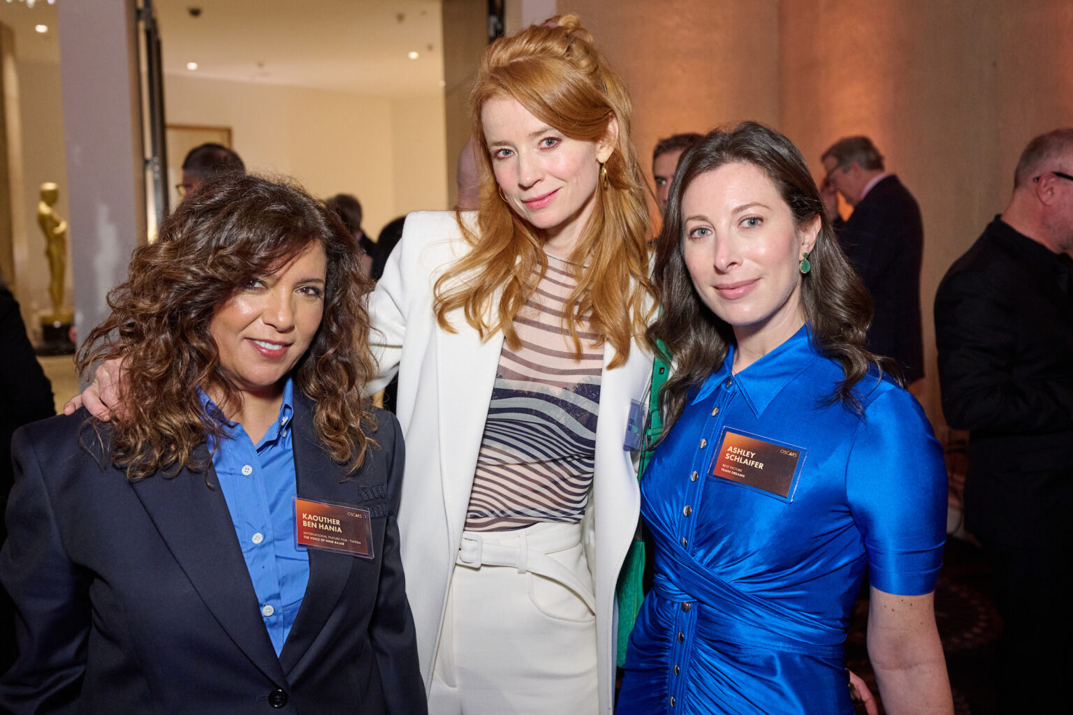 Kaouther Ben Hania, Odessa Rae and Ashley Schlaifer at the Oscar Nominee Luncheon held in the International Ballroom at the Beverly Hilton on Tuesday, February 10, 2026.