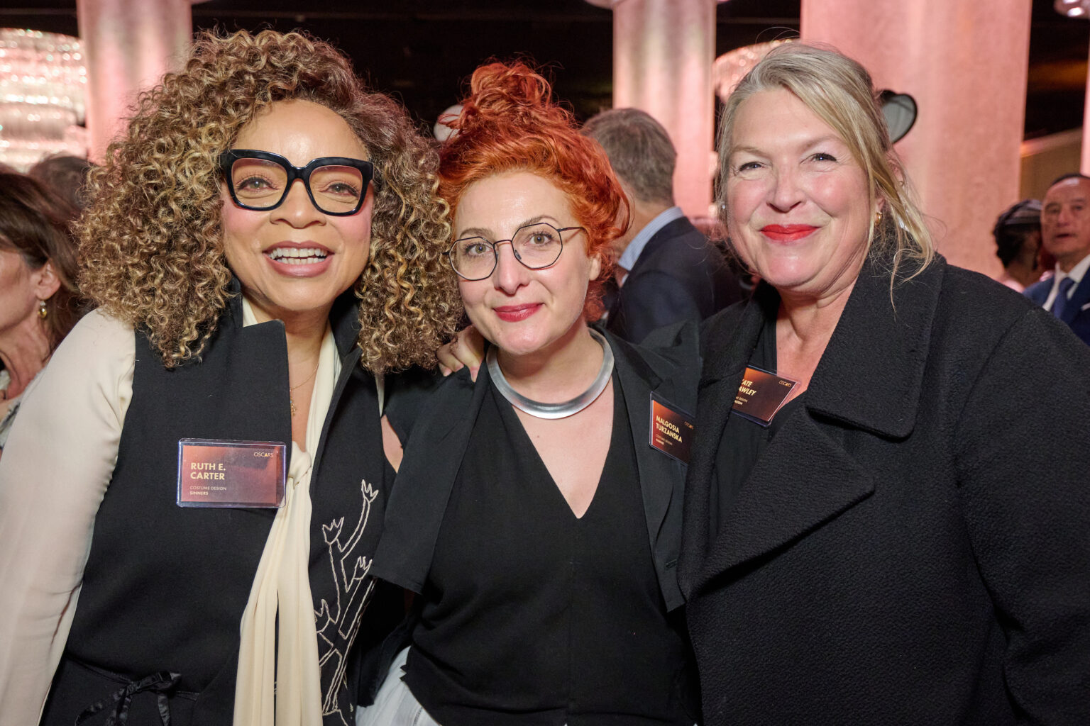 Ruth E. Carter, Malgosia Turzanska and Kate Hawley at the Oscar Nominee Luncheon held in the International Ballroom at the Beverly Hilton on Tuesday, February 10, 2026.