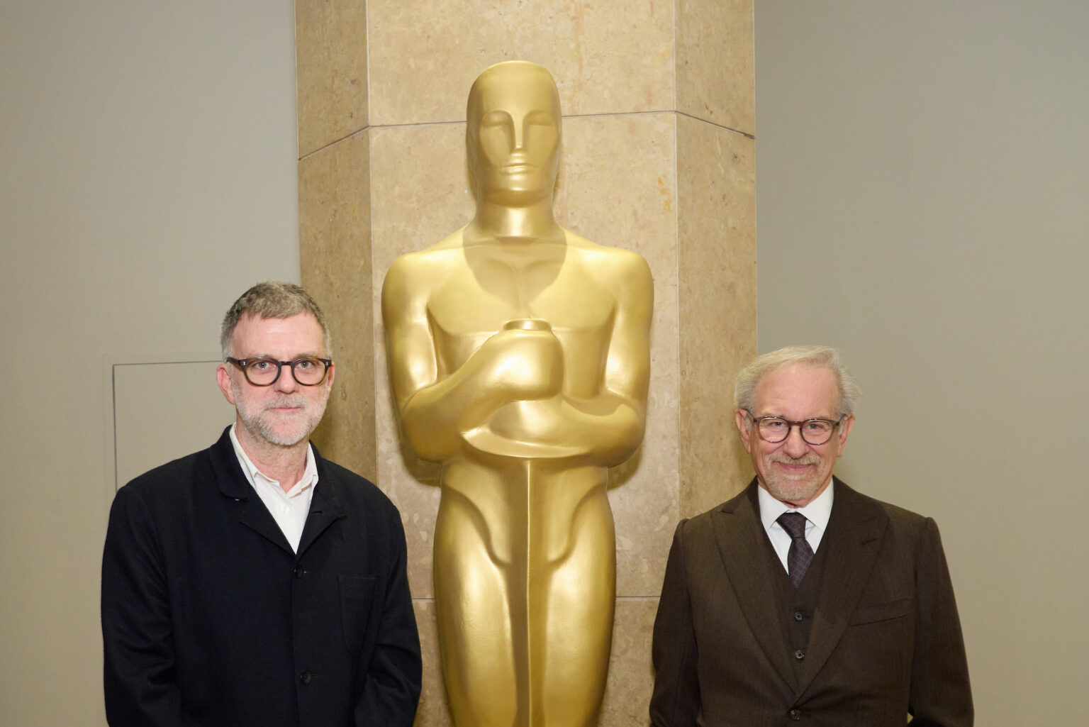 Paul Thomas Anderson and Steven Spielberg at the Oscar Nominee Luncheon held in the International Ballroom at the Beverly Hilton on Tuesday, February 10, 2026.