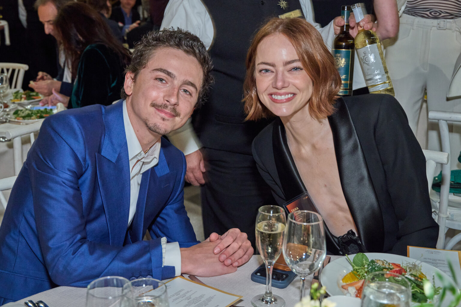 Timothée Chalamet and Emma Stone at the Oscar Nominee Luncheon held in the International Ballroom at the Beverly Hilton on Tuesday, February 10, 2026.