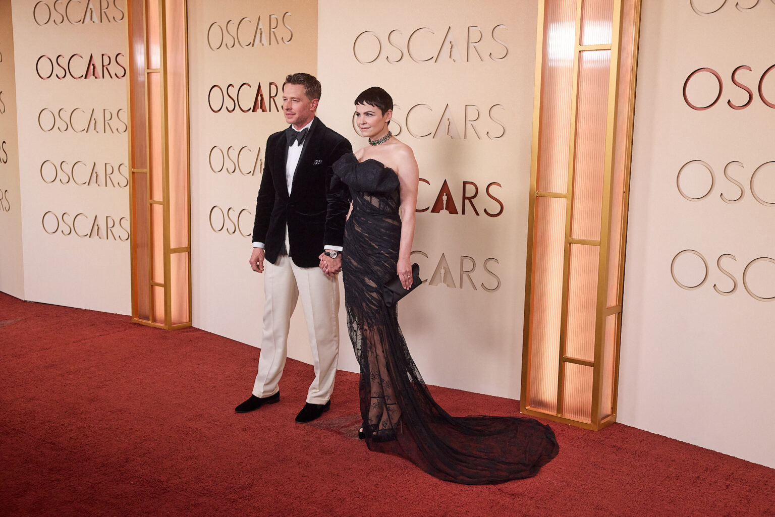 Josh Dallas and Ginnifer Goodwin arrive on the red carpet of the 98th Oscars® at the Dolby® Theatre at Ovation Hollywood on Sunday, March 15, 2026.