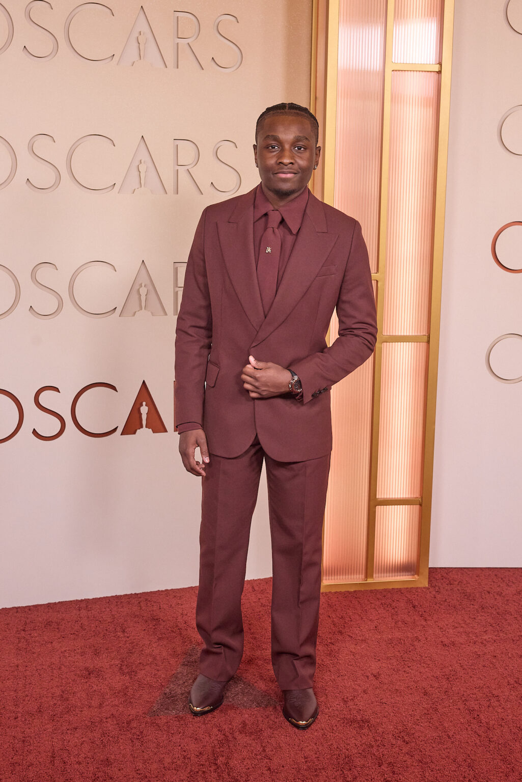 Miles Caton arrives on the red carpet of the 98th Oscars® at the Dolby® Theatre at Ovation Hollywood on Sunday, March 15, 2026.