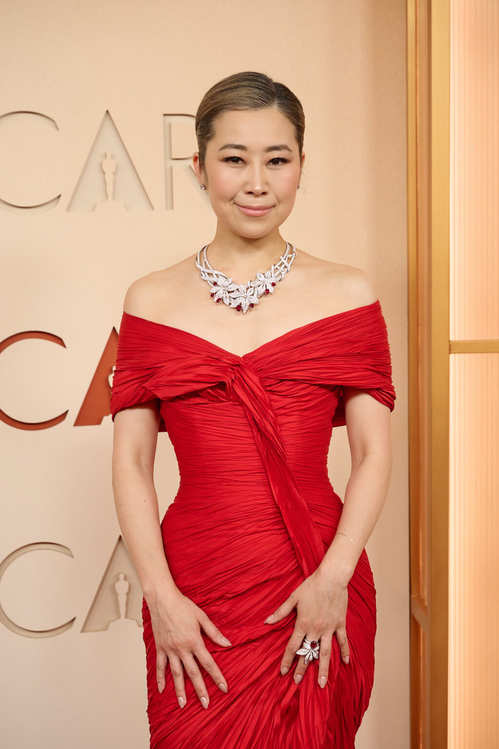 Maggie Kang arrives on the red carpet of the 98th Oscars® at the Dolby® Theatre at Ovation Hollywood on Sunday, March 15, 2026.