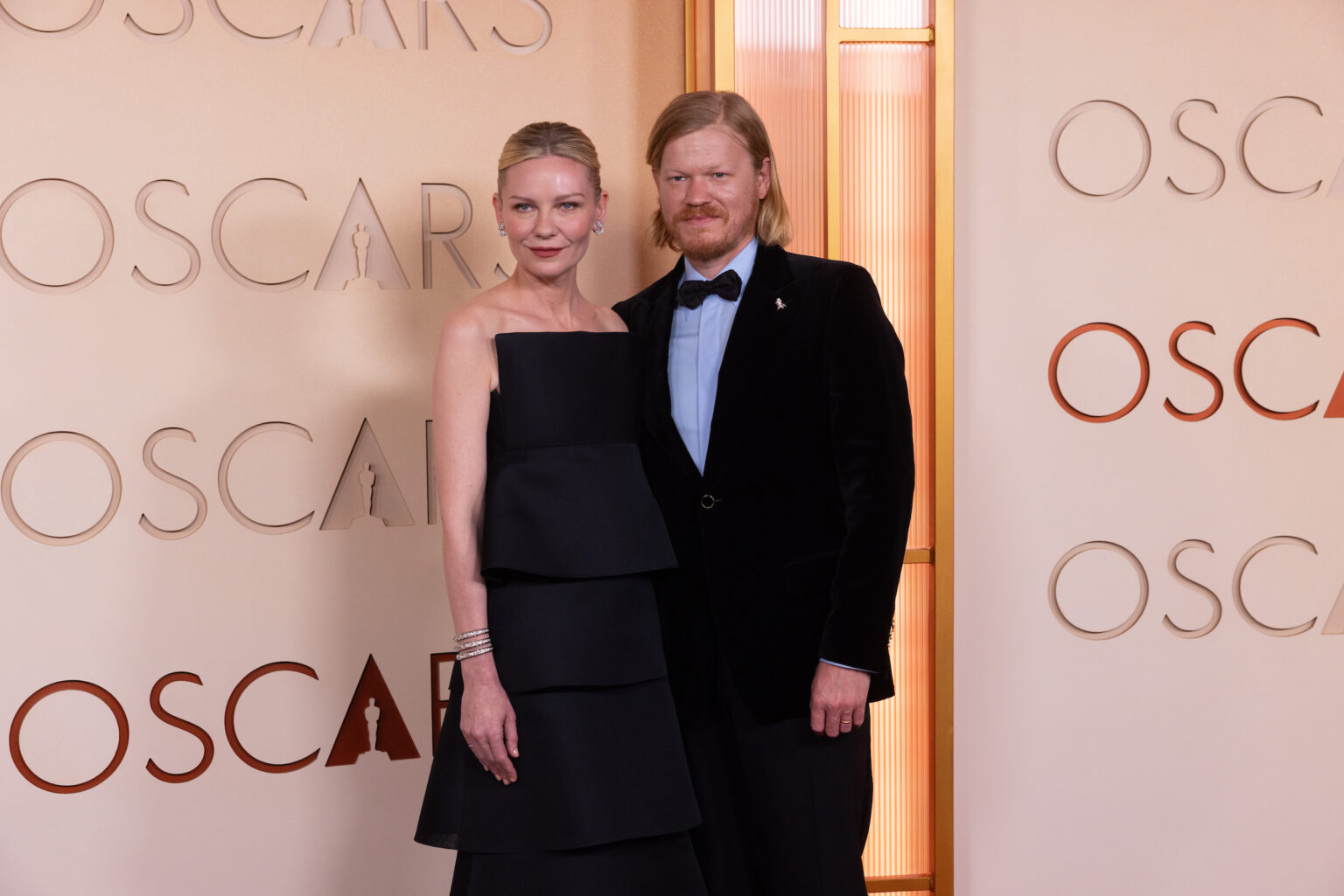 Kirsten Dunst and Jesse Plemons arrive on the red carpet of the 98th Oscars® at the Dolby® Theatre at Ovation Hollywood on Sunday, March 15, 2026.