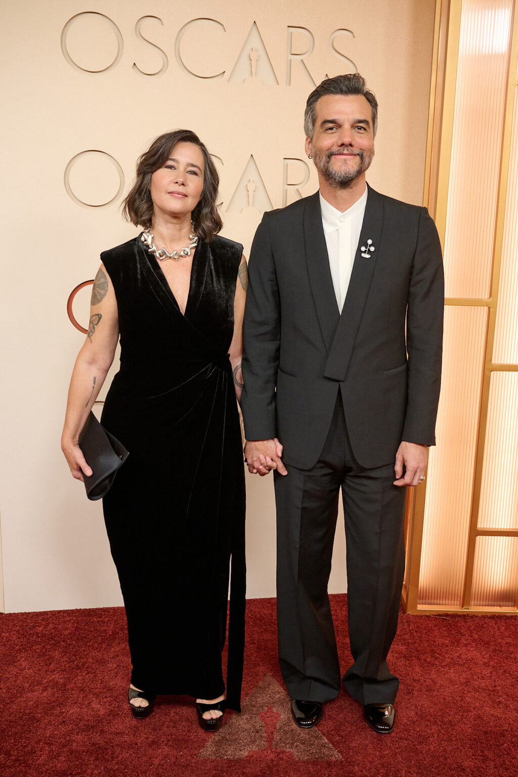 Germaine Le and Wagner Moura arrive on the red carpet of the 98th Oscars® at the Dolby® Theatre at Ovation Hollywood on Sunday, March 15, 2026.