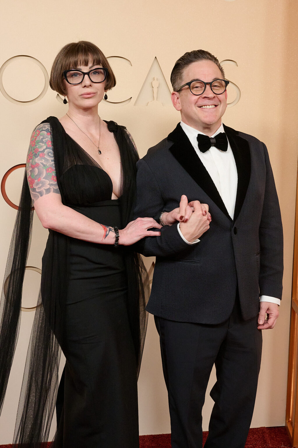Gary Rizzo and guest arrive on the red carpet of the 98th Oscars® at the Dolby® Theatre at Ovation Hollywood on Sunday, March 15, 2026.
