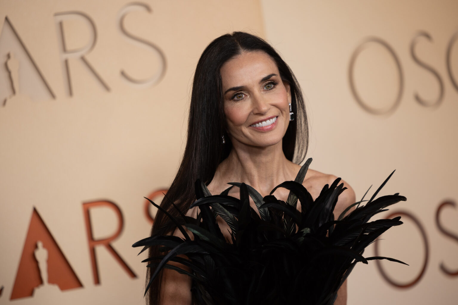 Demi Moore arrives on the red carpet of the 98th Oscars® at the Dolby® Theatre at Ovation Hollywood on Sunday, March 15, 2026.