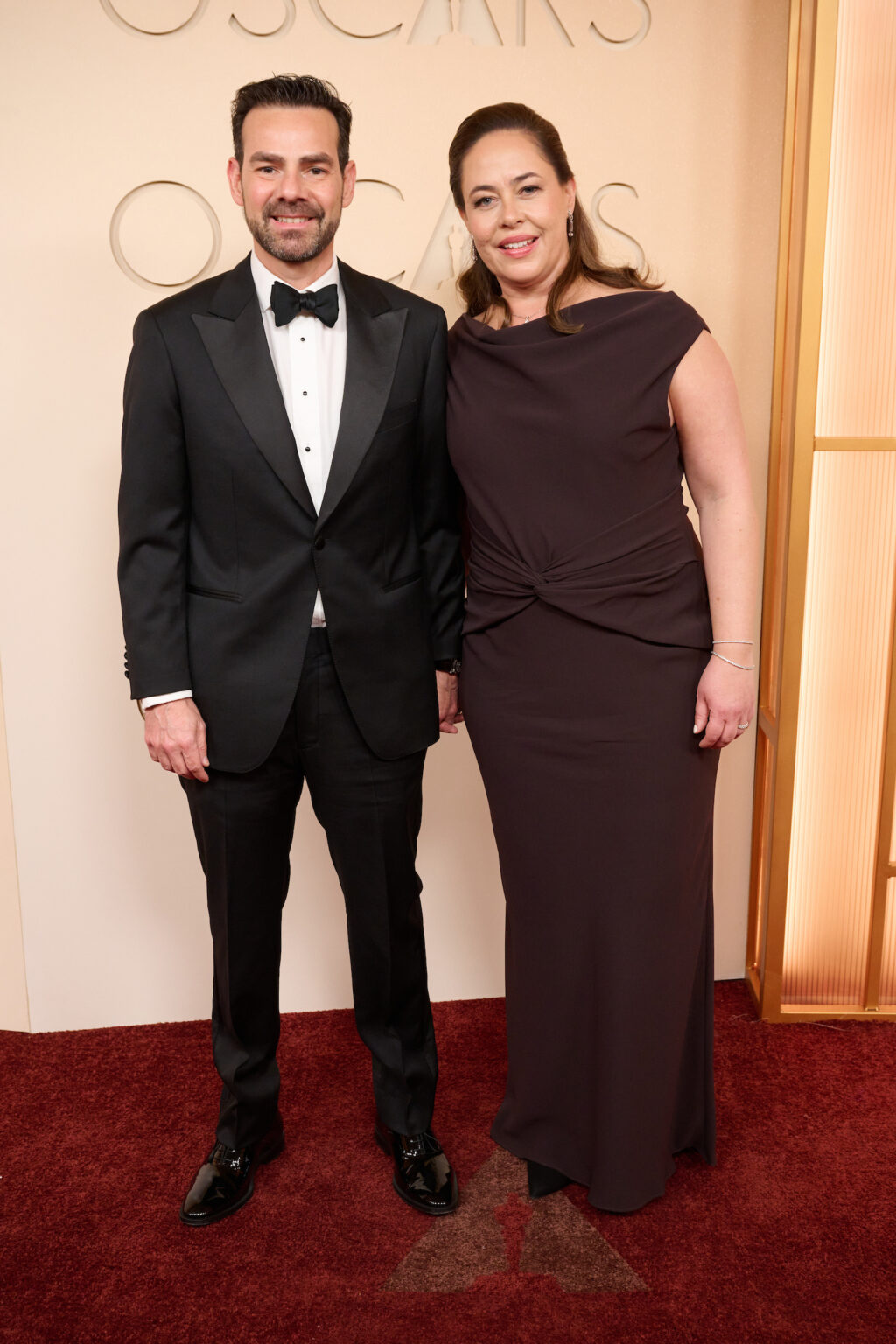 Eduardo Acuna (left) arrives on the red carpet of the 98th Oscars® at the Dolby® Theatre at Ovation Hollywood on Sunday, March 15, 2026.