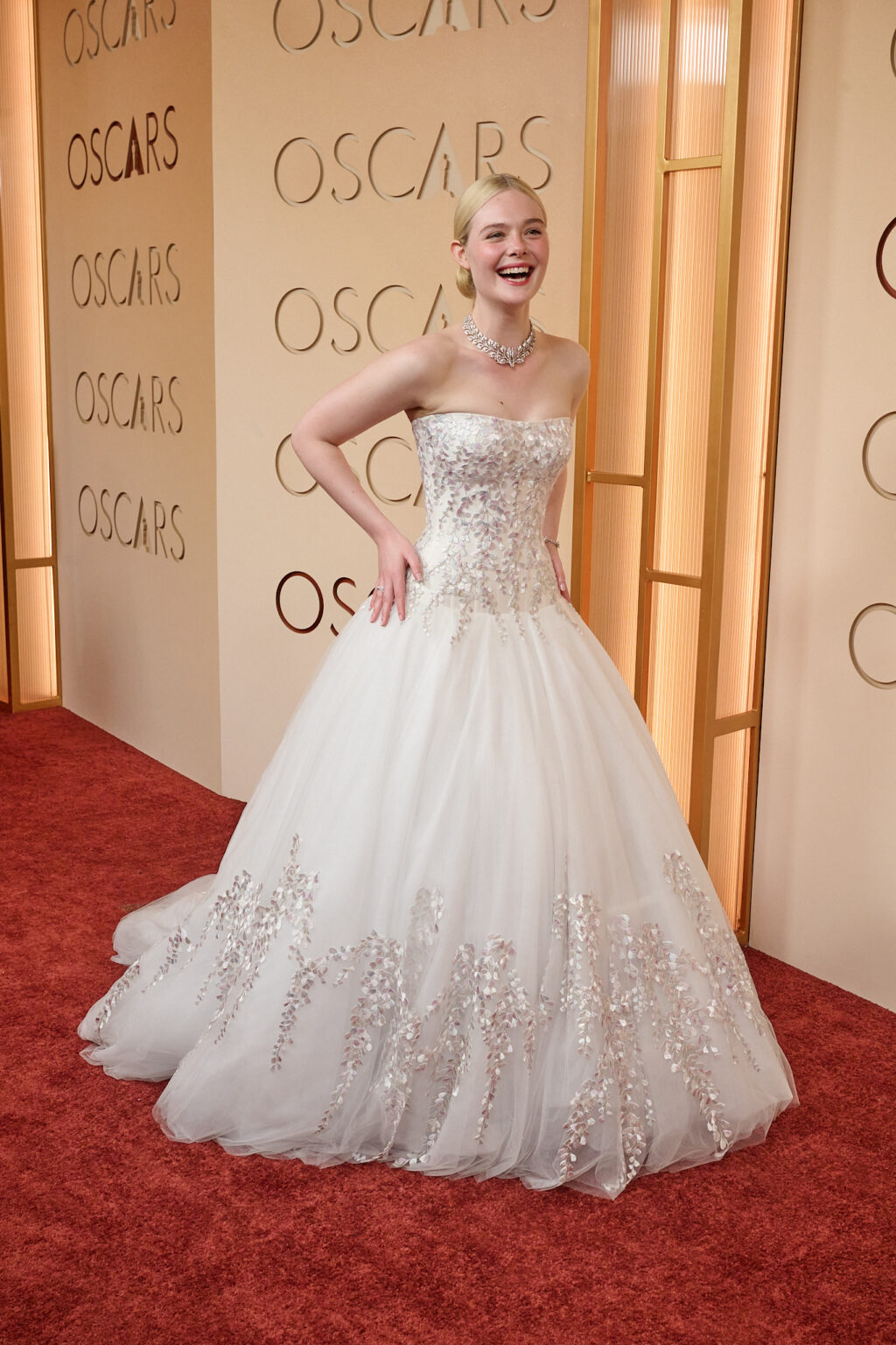 Elle Fanning arrives on the red carpet of the 98th Oscars® at the Dolby® Theatre at Ovation Hollywood on Sunday, March 15, 2026.