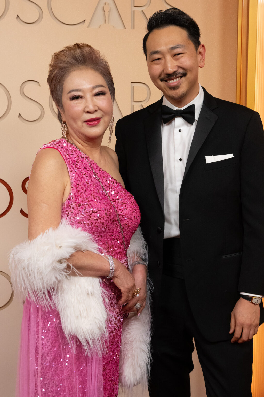 Andrew Ahn and guest arrive on the red carpet of the 98th Oscars® at the Dolby® Theatre at Ovation Hollywood on Sunday, March 15, 2026.