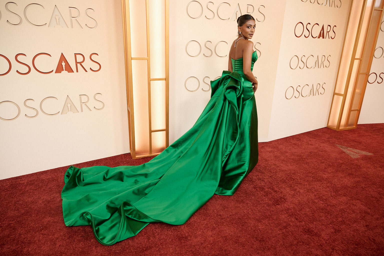 Charithra Chandran arrives on the red carpet of the 98th Oscars® at the Dolby® Theatre at Ovation Hollywood on Sunday, March 15, 2026.