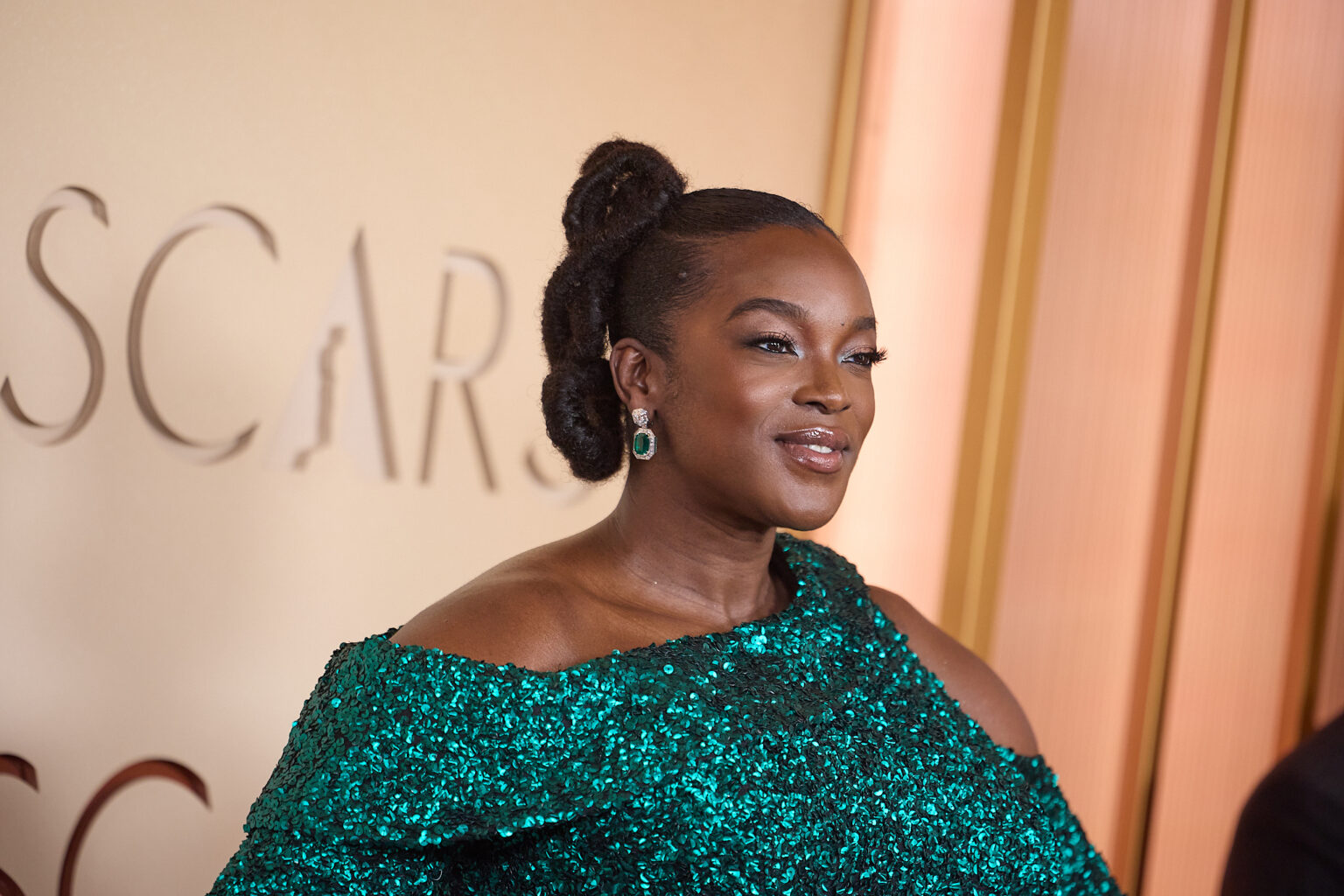 Wunmi Mosaku arrives on the red carpet of the 98th Oscars® at the Dolby® Theatre at Ovation Hollywood on Sunday, March 15, 2026.