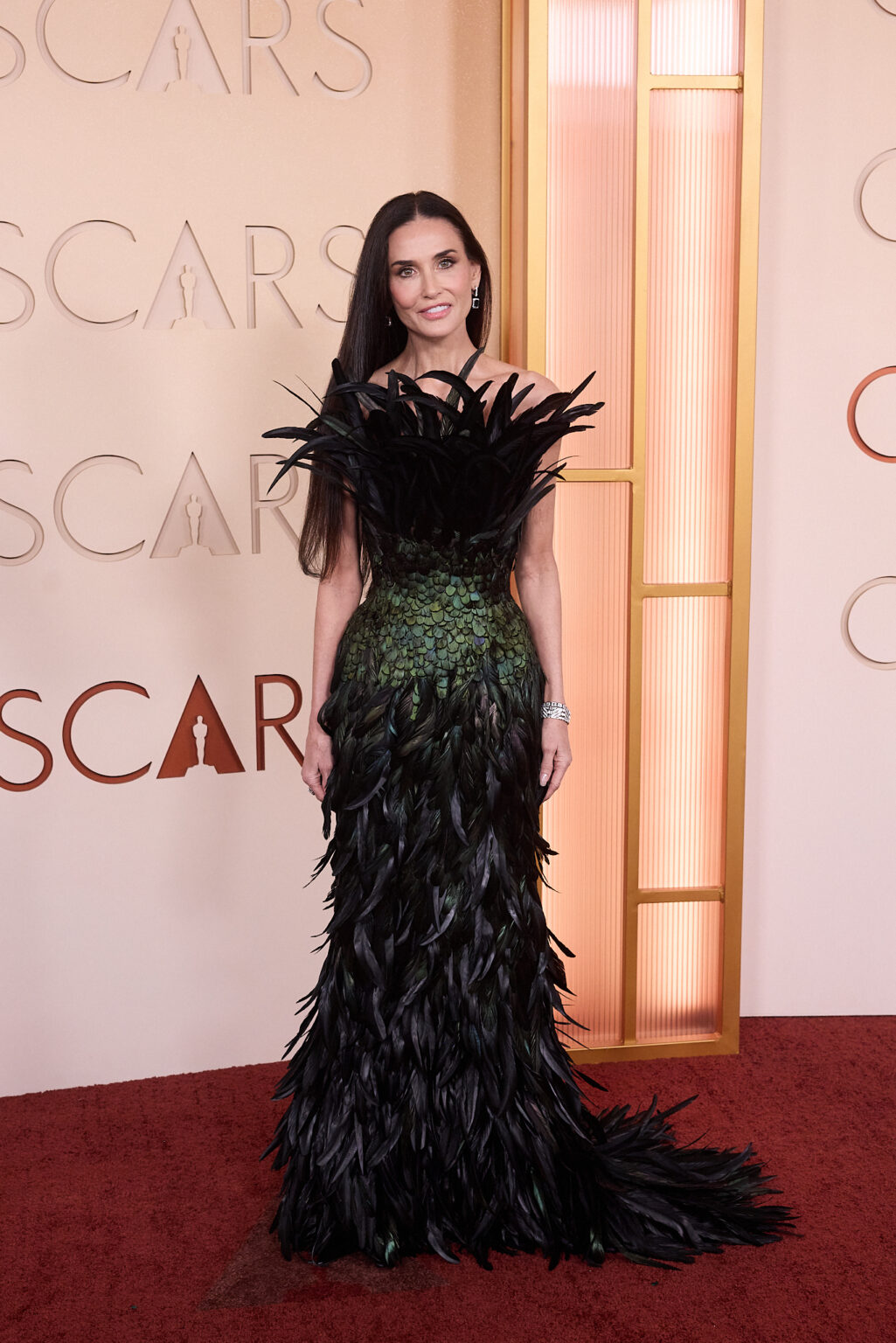 Demi Moore arrives on the red carpet of the 98th Oscars® at the Dolby® Theatre at Ovation Hollywood on Sunday, March 15, 2026.