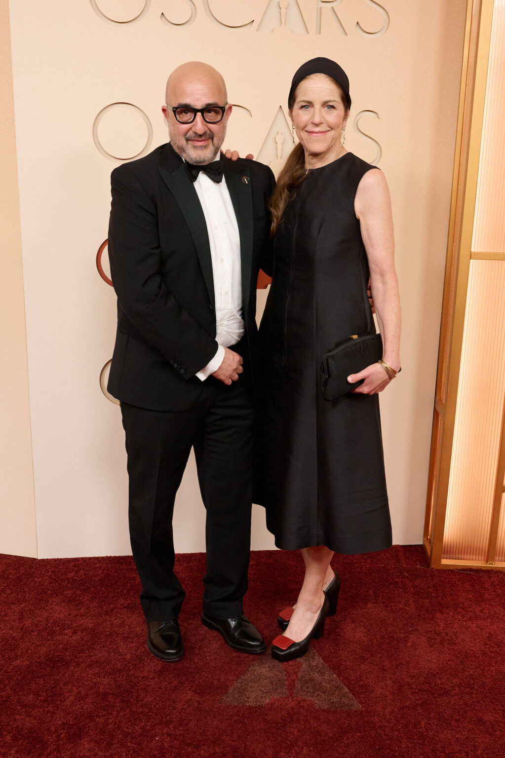 David Dinerstein (L) and guest arrive on the red carpet of the 98th Oscars® at the Dolby® Theatre at Ovation Hollywood on Sunday, March 15, 2026.
