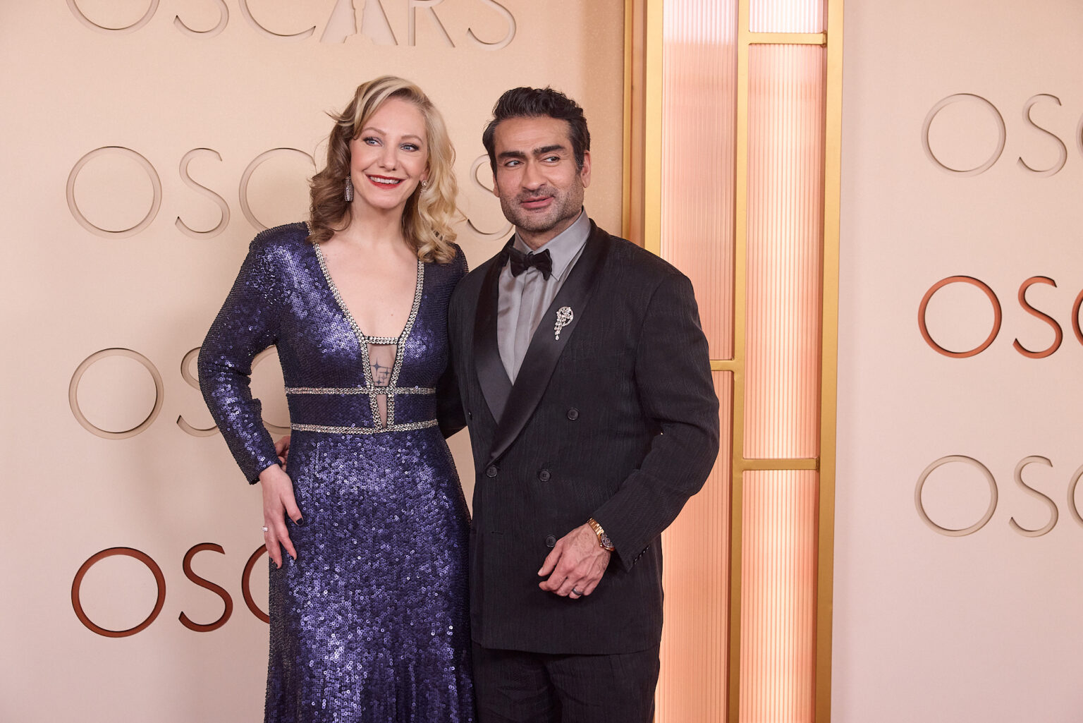 Emily V. Gordon and Kumail Nanjiani arrives on the red carpet of the 98th Oscars® at the Dolby® Theatre at Ovation Hollywood on Sunday, March 15, 2026.