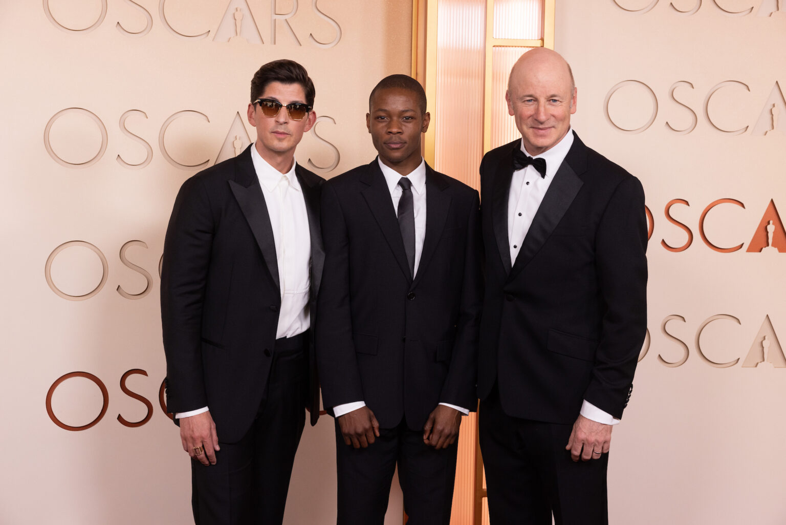 Lee Knight, Alistair Nwachukwu and James Dean arrive on the red carpet of the 98th Oscars® at the Dolby® Theatre at Ovation Hollywood on Sunday, March 15, 2026.