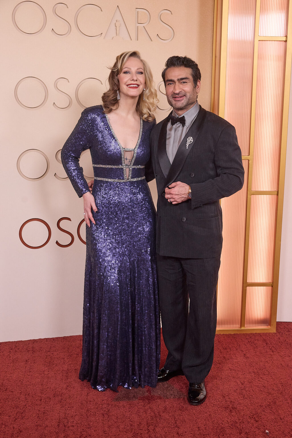 Emily V. Gordon and Kumail Nanjiani arrives on the red carpet of the 98th Oscars® at the Dolby® Theatre at Ovation Hollywood on Sunday, March 15, 2026.