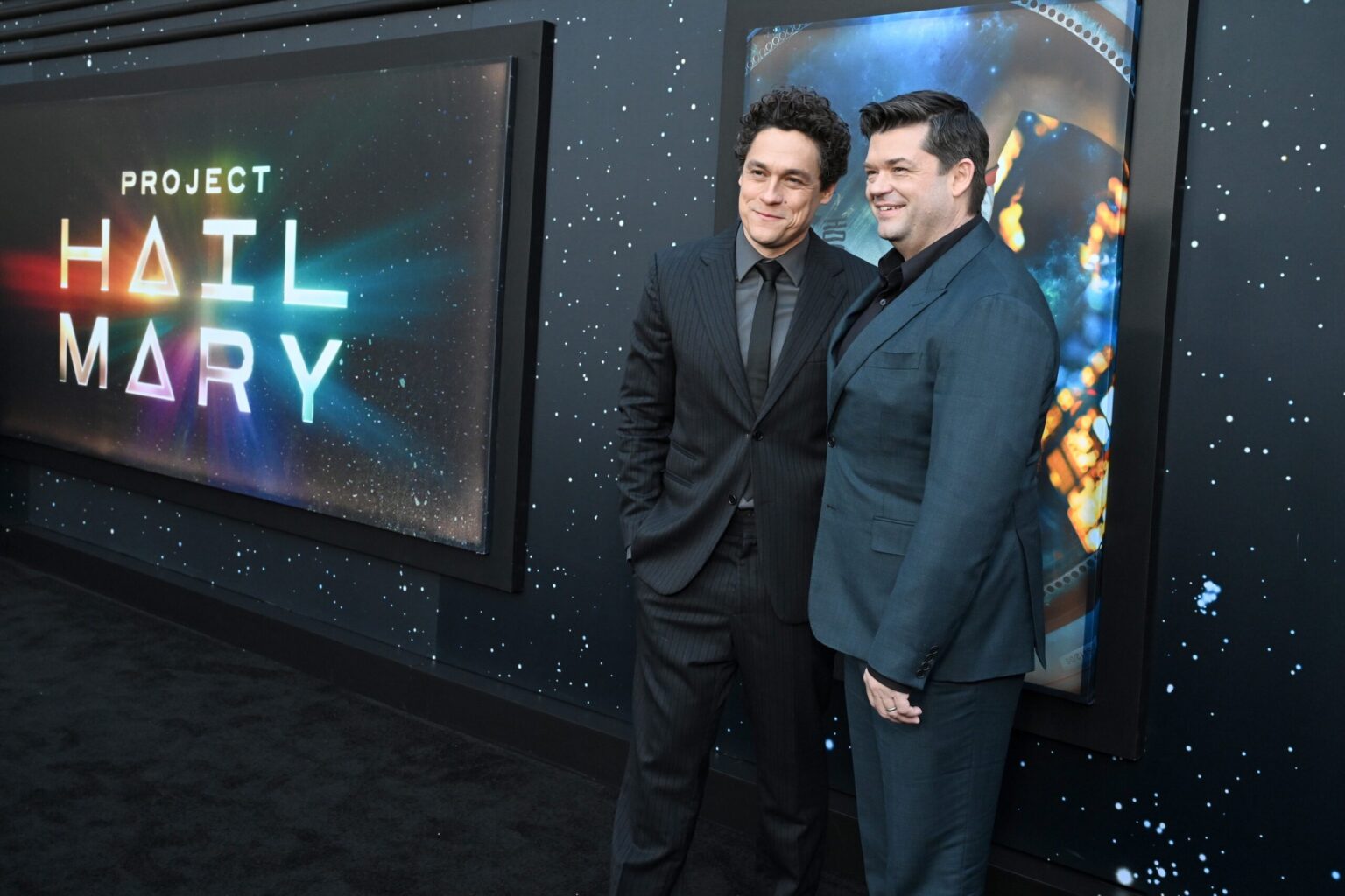 NEW YORK, NEW YORK - MARCH 18: (L-R) Phil Lord and Chris Miller attend the "Project Hail Mary" New York Premiere at Josie Robertson Plaza at Lincoln Center on March 18, 2026 in New York City. (Photo by Slaven Vlasic/Getty Images for Amazon MGM Studios)
