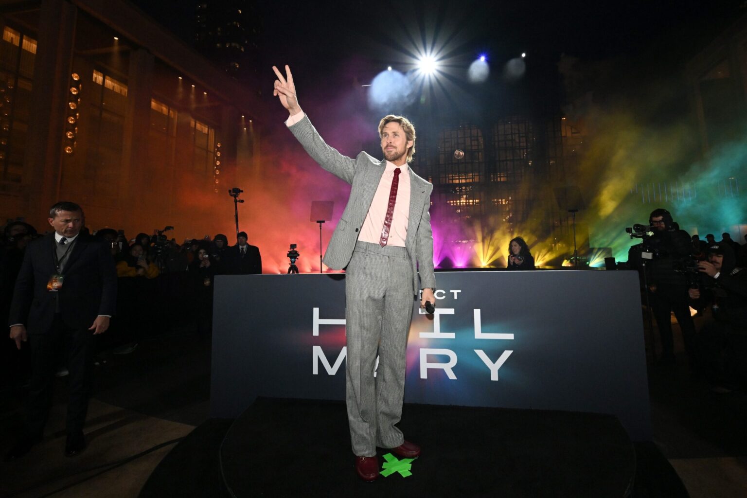 NEW YORK, NEW YORK - MARCH 18: Ryan Gosling attends the "Project Hail Mary" New York Premiere at Josie Robertson Plaza at Lincoln Center on March 18, 2026 in New York City. (Photo by Slaven Vlasic/Getty Images for Amazon MGM Studios)